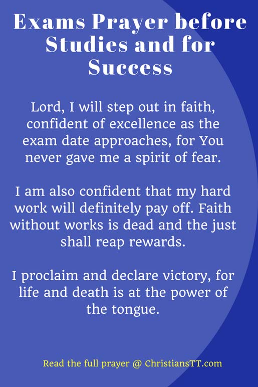Prayer For Success While Studying And Before Exams - ChristiansTT