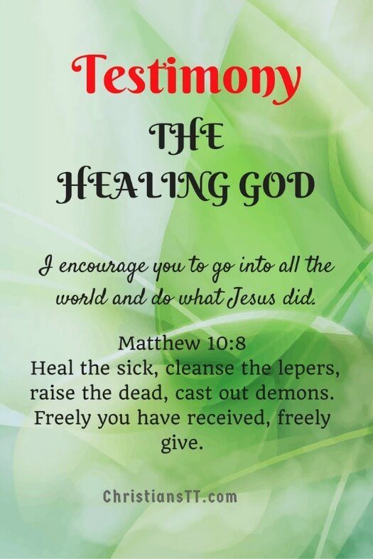 Testimony – THE HEALING GOD
