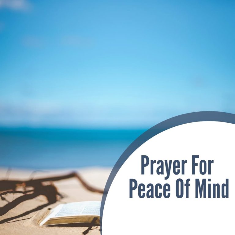 Prayer For Peace Of Mind