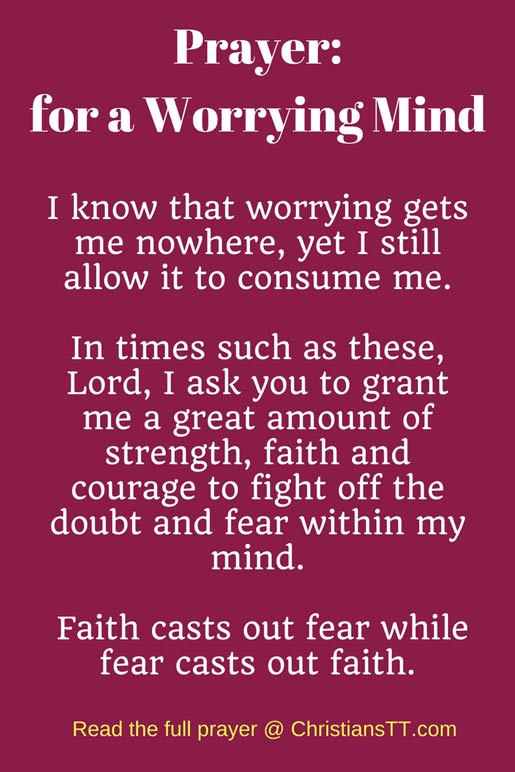 Prayer for a worrying mind
