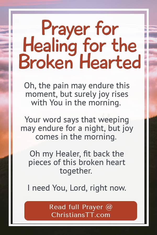 Prayer for Healing for the Broken Hearted