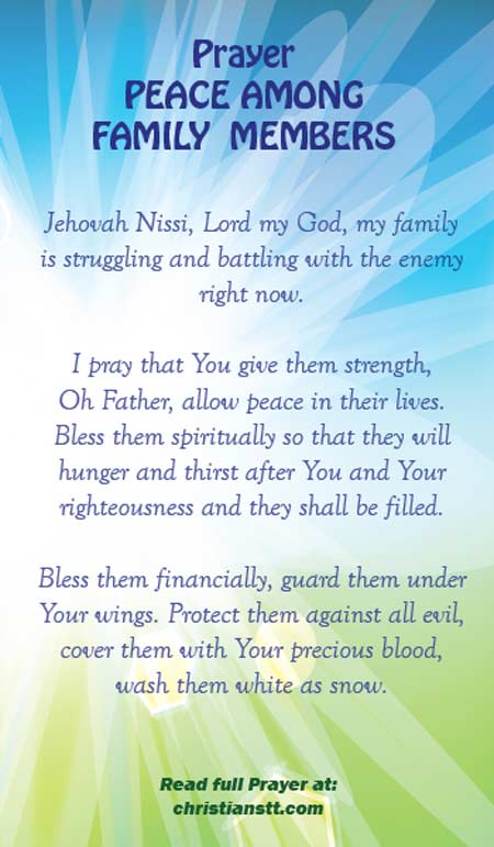 Prayer for Peace in the Family.