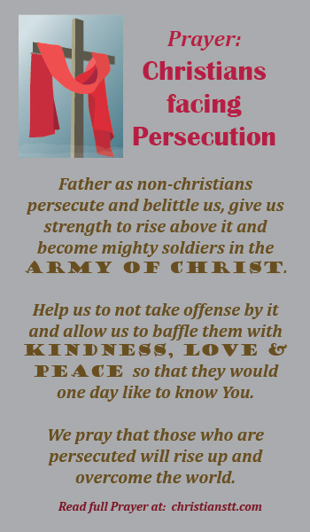 Prayer for Christians facing Persecution