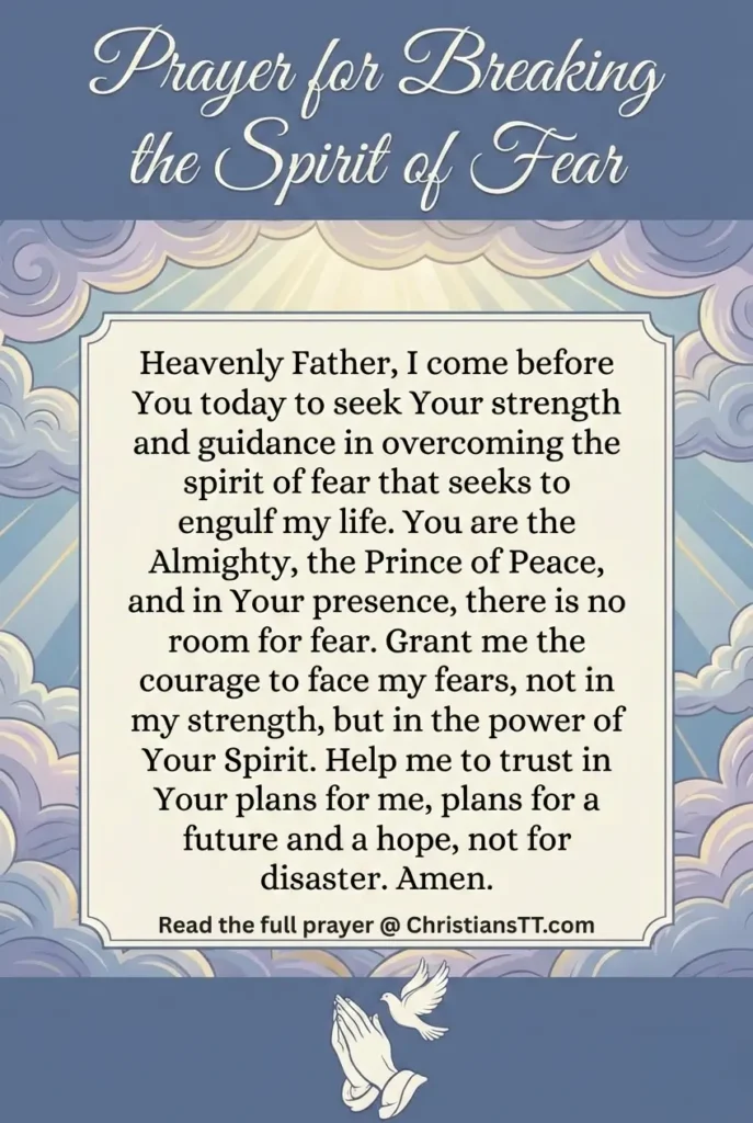 Prayer For Breaking The Spirit Of Fear