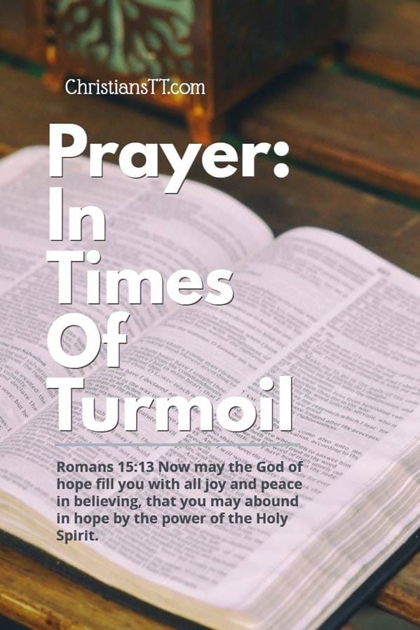 Prayer in times of turmoil