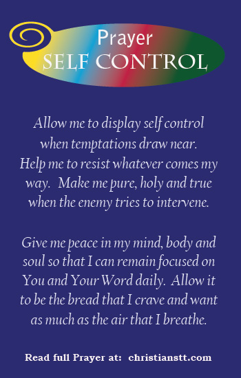 Prayer: Self Control