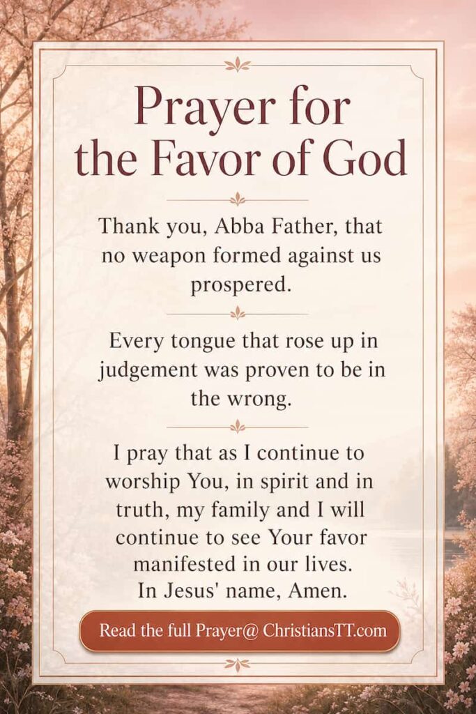 Powerful Prayer For God's Favor and Blessings