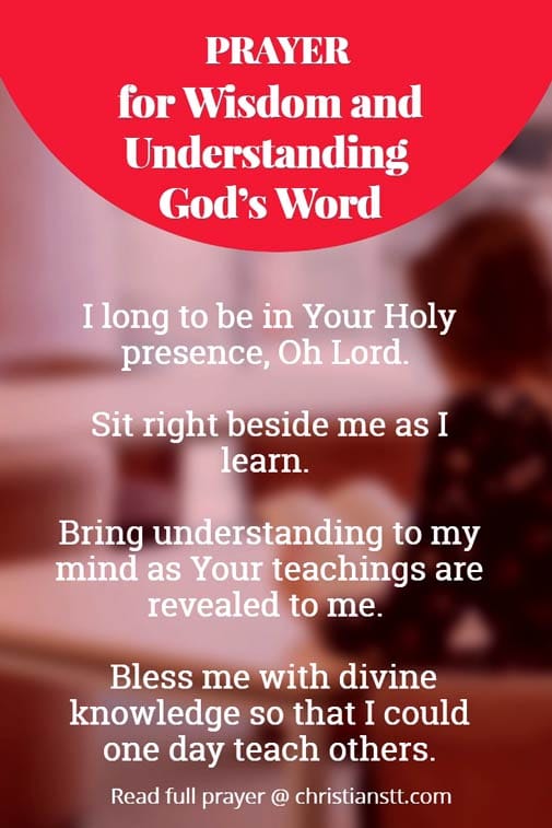 Praying for Wisdom and Understanding God's Word