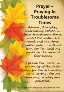 Prayer In Troublesome Times - ChristiansTT