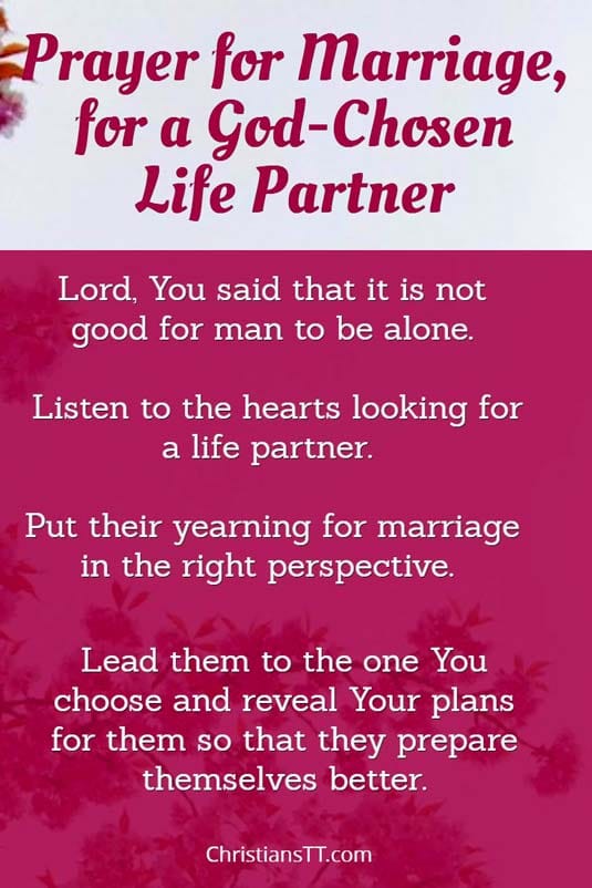 Prayer For A God-Chosen Life Partner: Marriage | ChristiansTT