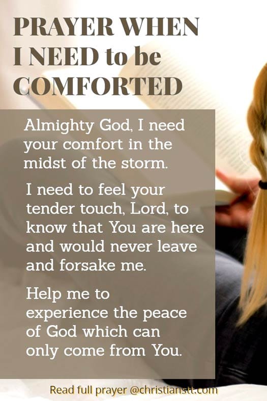 Prayer For Comfort -When I Need God's Peace - ChristiansTT