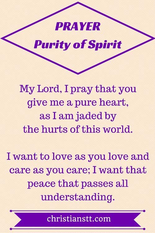 Prayer for purity of spirit