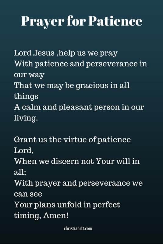 Prayer for patience