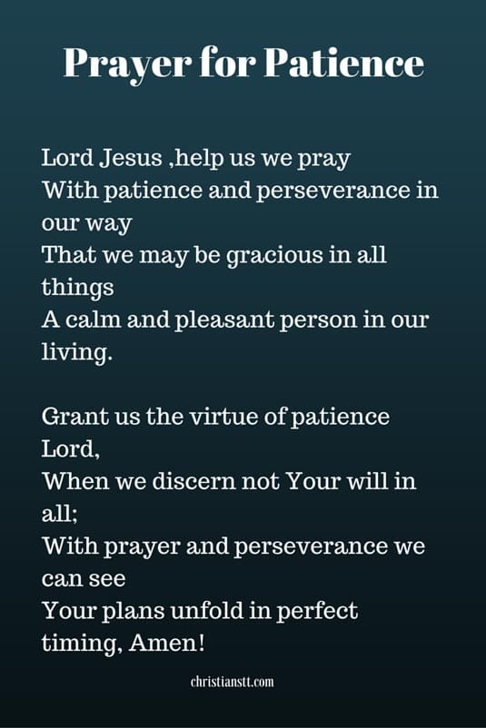 Praying For Patience - Christian Inspirational Prayers - ChristiansTT