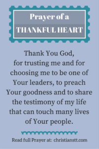 Prayer for a Thankful Heart