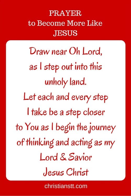 Prayer to become more like Jesus