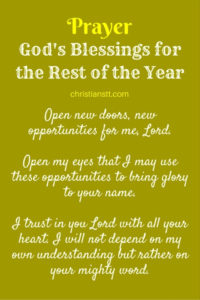Prayer - God's Blessings for the Rest of the Year - pin