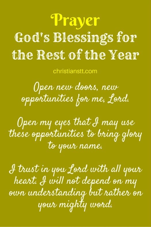 Prayer For God's Blessings Throughout The Year 2022 - ChristiansTT