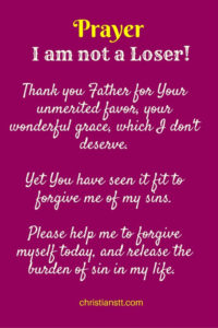 Prayer - I am not a Loser! pin