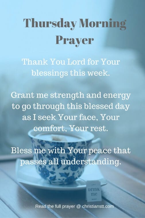 Thursday Morning Prayer And Bible Verses Christianstt