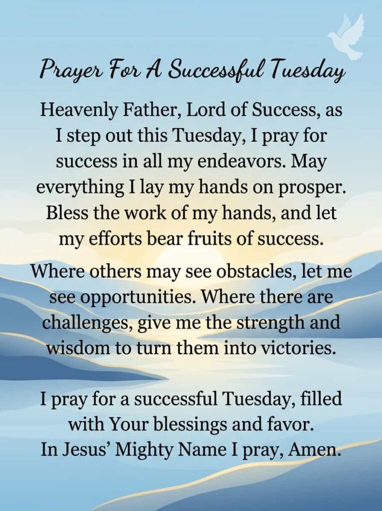 Prayer For A Successful Tuesday