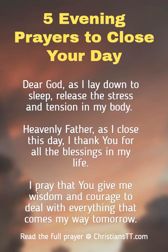 5 Evening Prayers to Close Your Day pin1