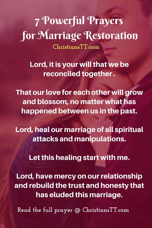 And marriage prayer stop to divorce restore 7 Prayers