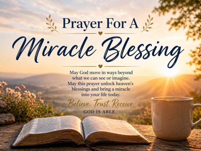 Prayer For A Miracle Blessing