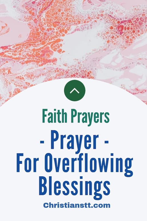 Prayer for Overflowing Blessings