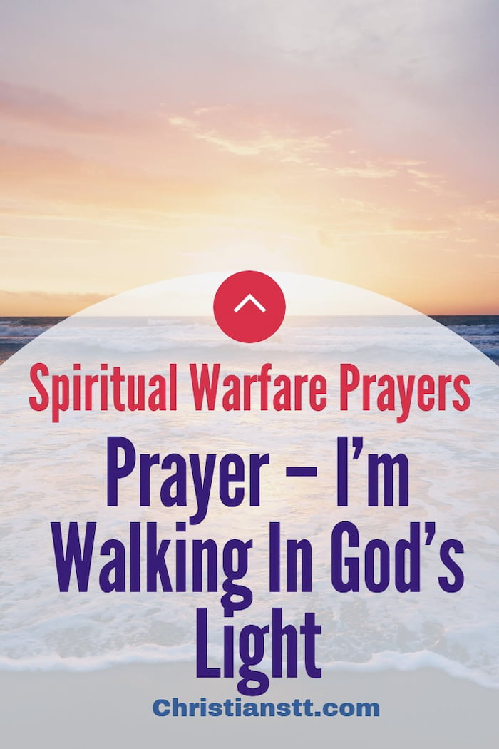 Prayer – I’m Walking In God’s Light pin