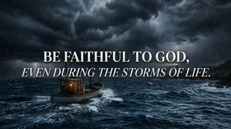 Be Faithful To God, Even During The Storms Of Life