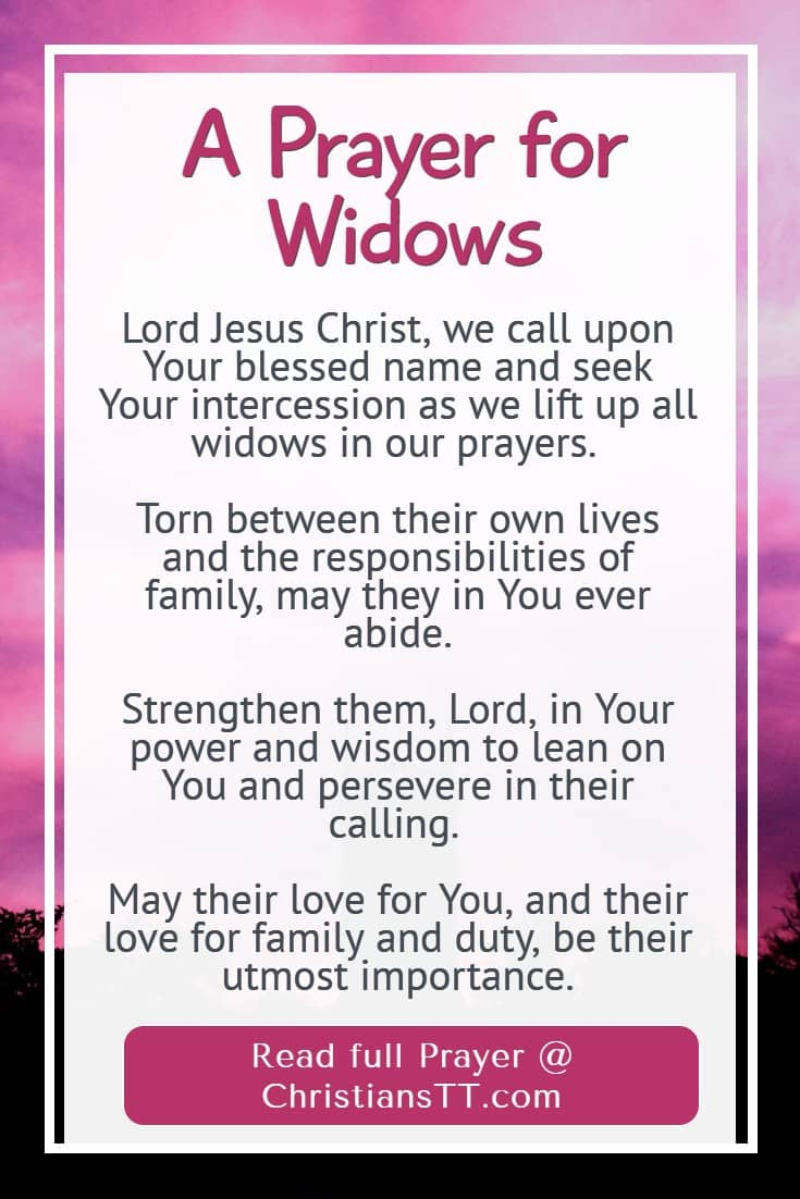 A Prayer For Widows - ChristiansTT