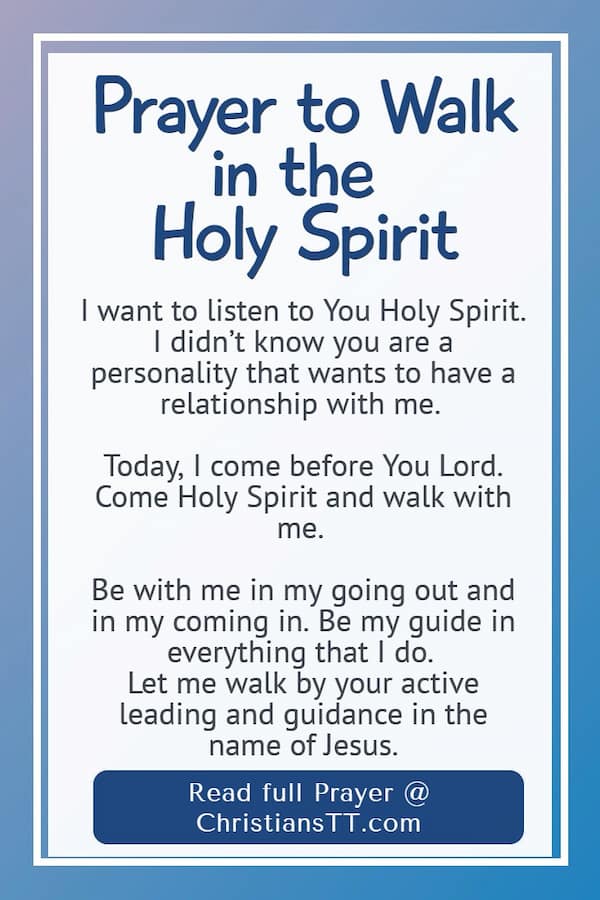 Prayer to Walk in the Holy Spirit