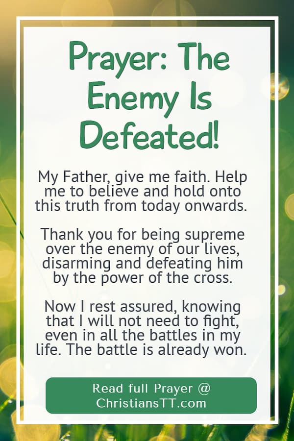 Prayer: The Enemy Is Defeated!