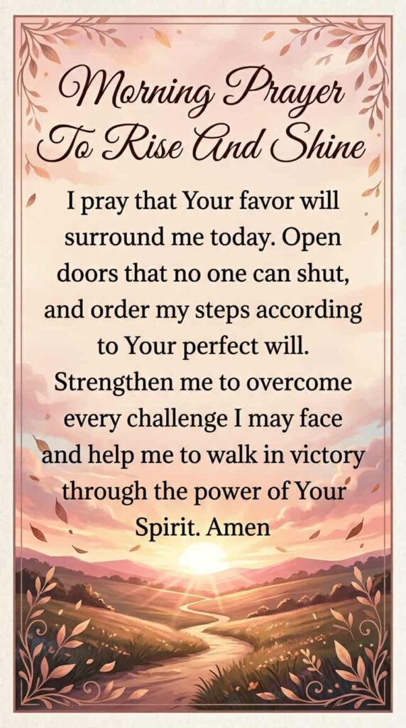 Morning Prayer To Arise And Shine