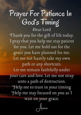Prayer For Patience In God’s Timing