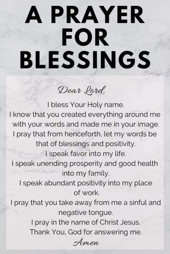 Prayer For Blessings - ChristiansTT