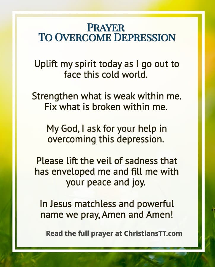 Prayer To Overcome Depression