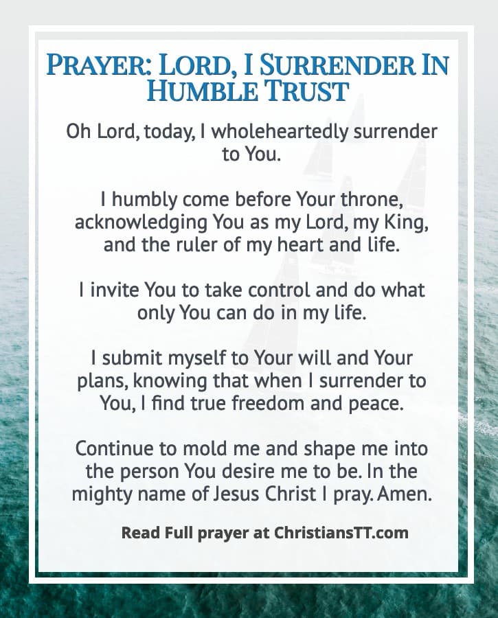 Prayer: Lord, I Surrender In Humble Trust
