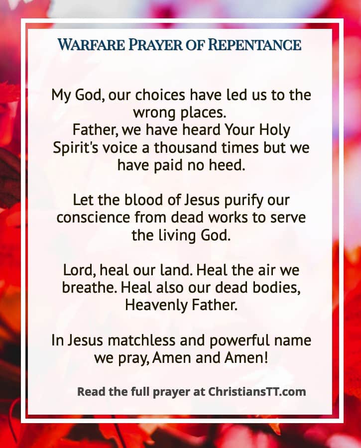 Warfare Prayer of Repentance