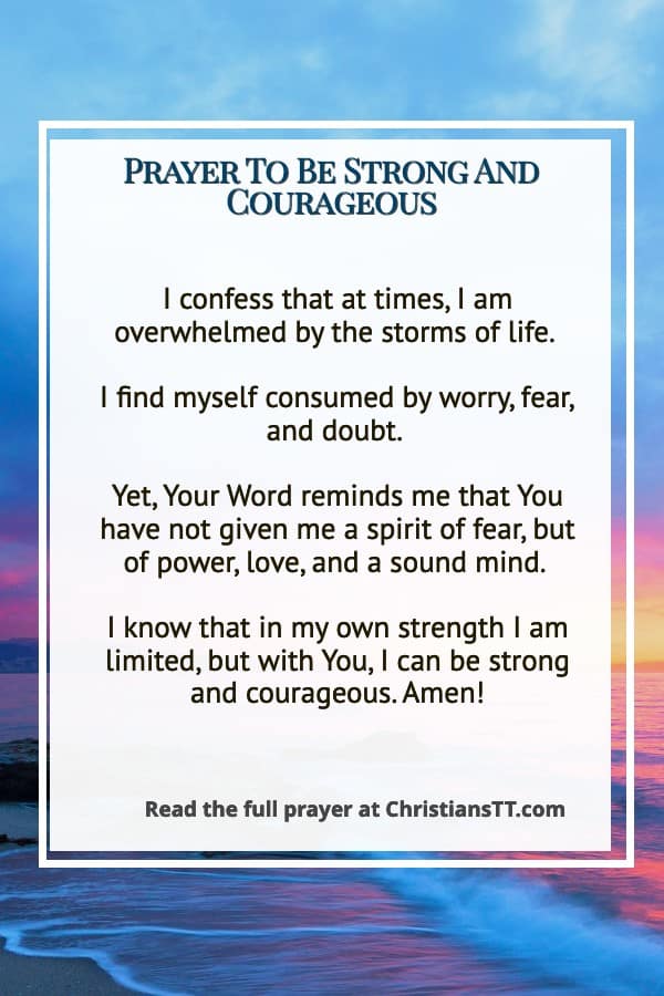 Prayer To Be Strong And Courageous