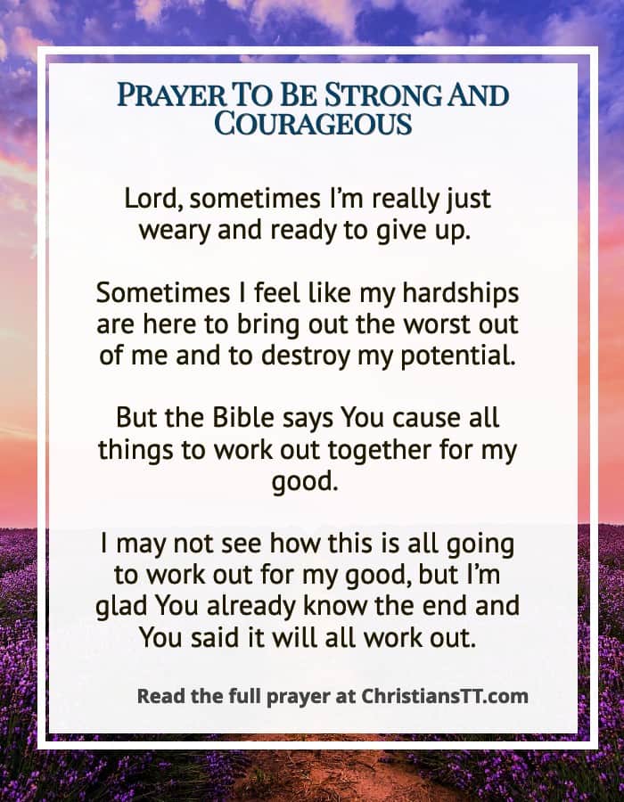 Prayer To Be Strong And Courageous