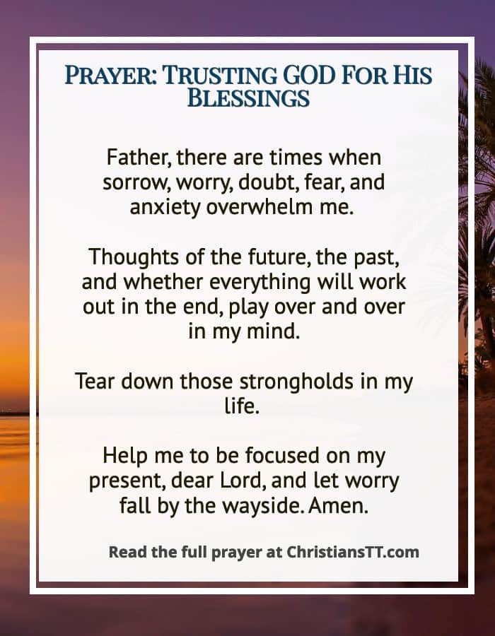 Prayer: Trusting GOD For His Blessings