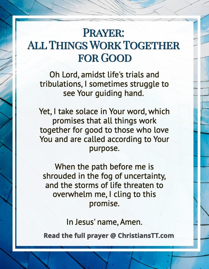 Prayer: All Things Work Together for Good