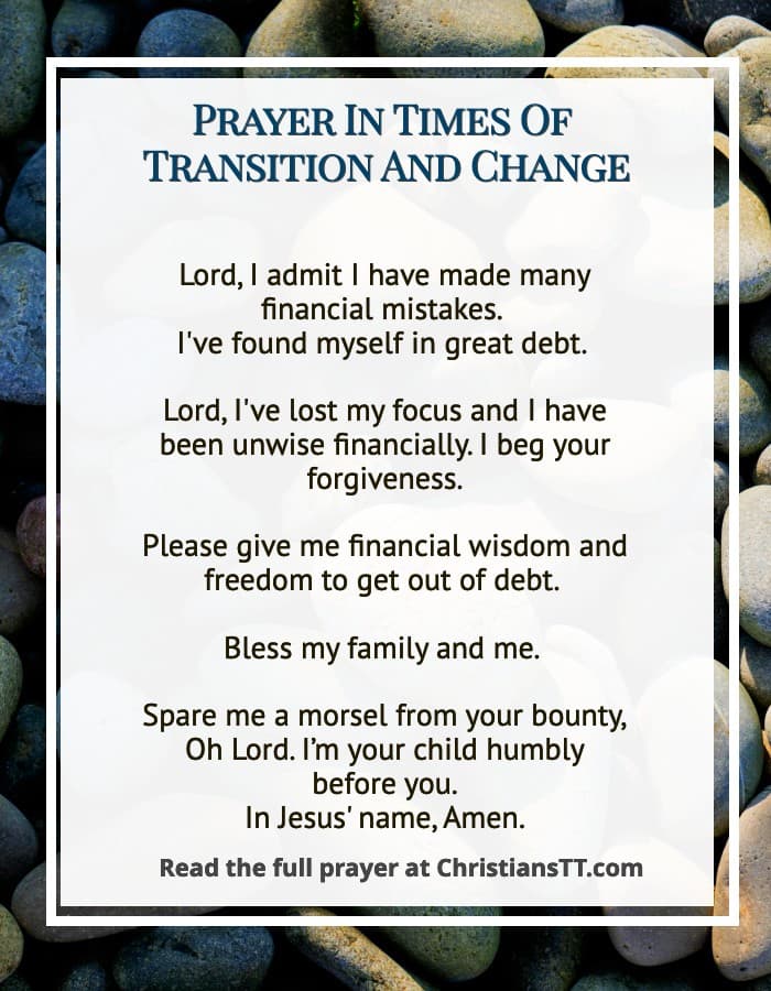 Prayer To Get Out Of Debt, Financial Struggles & Hardship