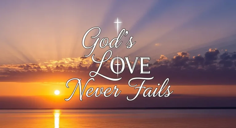 Daily Prayer For Today - God’s Love Never Fails