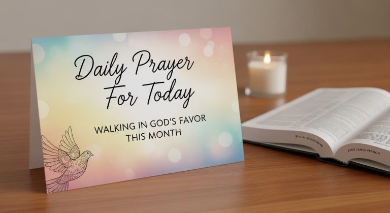 Daily Prayer For Today - Walking in God’s Favor This Month