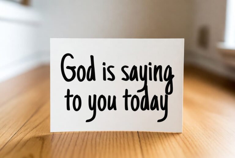 God is saying to you today