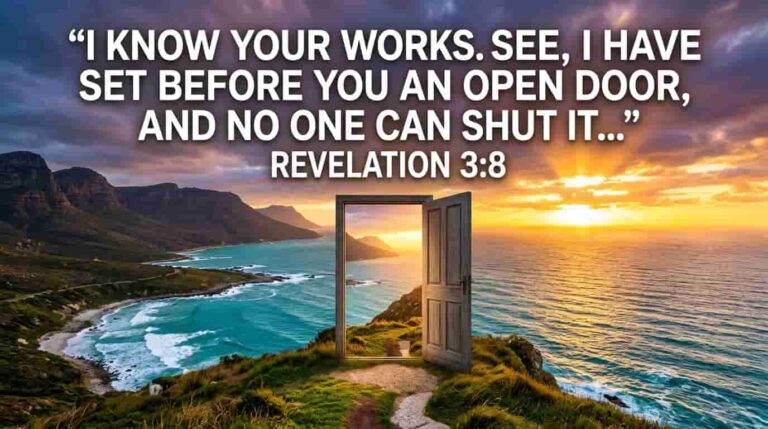 Revelation 3:8 (NKJV) “I know your works. See, I have set before you an open door, and no one can shut it…”