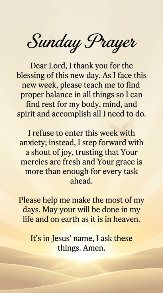I refuse to enter this week with anxiety; instead, I step forward with a shout of joy, trusting that Your mercies are fresh and Your grace is more than enough for every task ahead.